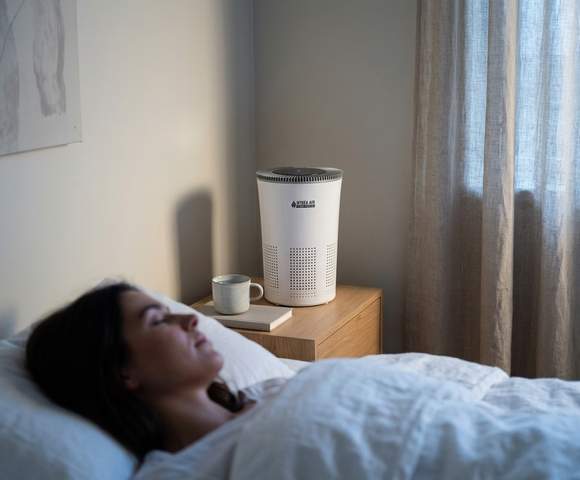 Hygea Air Home пречиствател на въздух в спалня