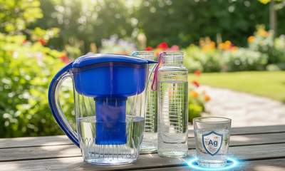 Сребърна спирала Hygea Silver Water в кана с филтрирана вода