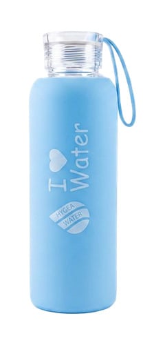 Синя стъклена бутилка Hygea Water 550 мл